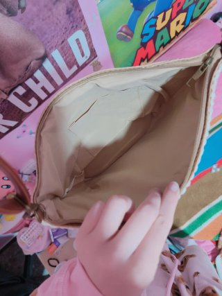 Bolso rafia mimbre encaje conchas