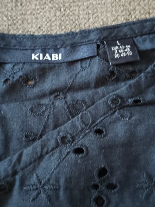 Kiabi Blusa Azul Marino Tirantes Bordada Talla L