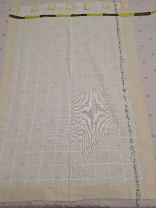 Cortina Beige/Blanco 119x79cm