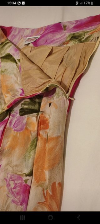 Gonna a pieghe Prisma floreale vintage