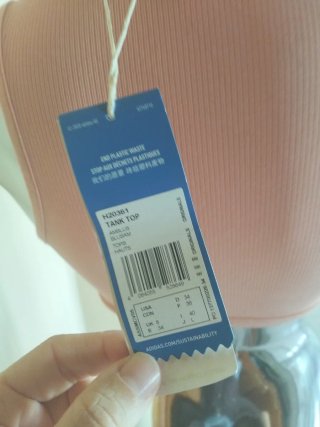 Top Adidas rosa taglia S