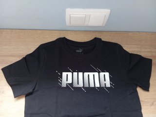 Camiseta Puma Negra y Blanca Talla 11-12 años