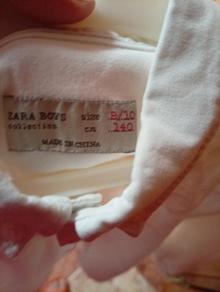 Camisa blanca niño Zara