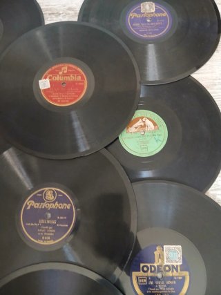 Lote 20 discos de pizarra de 78rpm