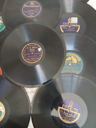 Lote 20 discos de pizarra de 78rpm