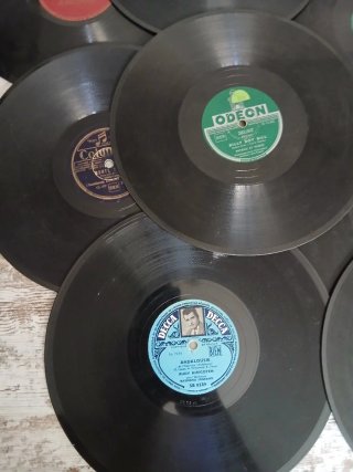 Lote 20 discos de pizarra de 78rpm