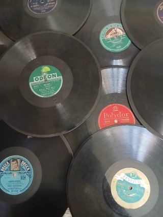 Lote 20 discos de pizarra de 78rpm