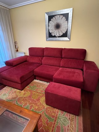 Sofá Chaise Longue Granate 3 Plazas