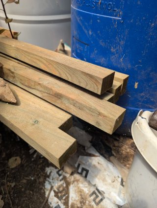 Rastreles de madera 2.5m (7 unidades)