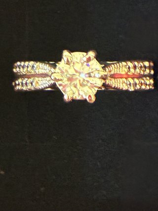 Anillo Plata Rodiada Moissani 3.00 Ct Moissanita