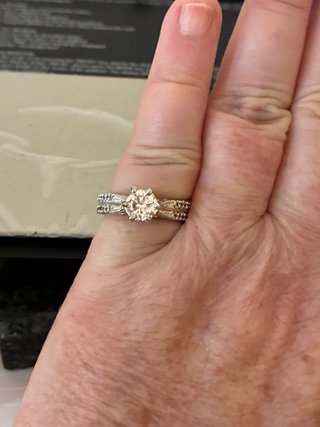 Anillo Plata Rodiada Moissani 3.00 Ct Moissanita