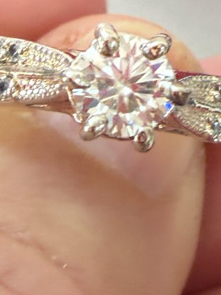 Anillo Plata Rodiada Moissani 3.00 Ct Moissanita
