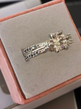 Anillo Plata Rodiada Moissani 3.00 Ct Moissanita