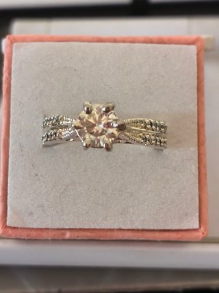 Anillo Plata Rodiada Moissani 3.00 Ct Moissanita