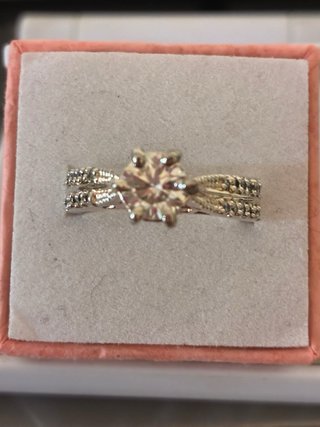 Anillo Plata Rodiada Moissani 3.00 Ct Moissanita