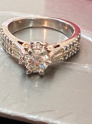 Anillo Plata Rodiada Moissani 3.00 Ct Moissanita