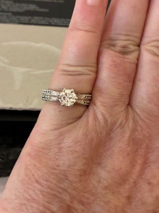 Anillo Plata Rodiada Moissani 3.00 Ct Moissanita