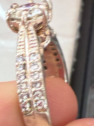 Anillo Plata Rodiada Moissani 3.00 Ct Moissanita