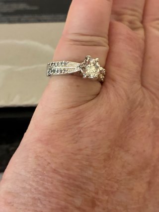 Anillo Plata Rodiada Moissani 3.00 Ct Moissanita