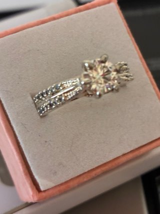 Anillo Plata Rodiada Moissani 3.00 Ct Moissanita