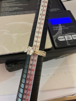 Anillo Plata Rodiada Moissani 3.00 Ct Moissanita