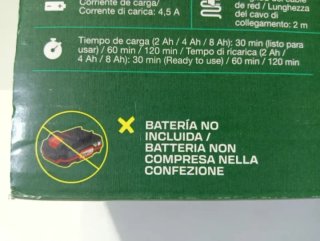 Cargador Parkside 20V Rápido de 4,5A