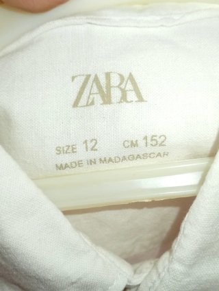 Camisa blanca Zara niño Talla 12