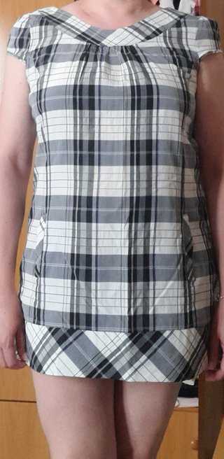Vestido cuadros corto Talla L
