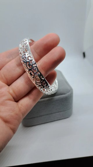 Pulsera Plata 925 Calada Corazón