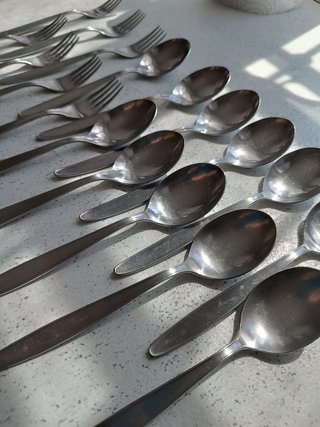 Servizio posate vintage 18 pezzi acciaio inox