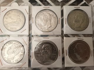 Colección 24 duros plata españoles distintos