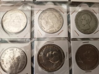 Colección 24 duros plata españoles distintos
