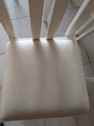 Juego de 5 sillas de comedor blancas