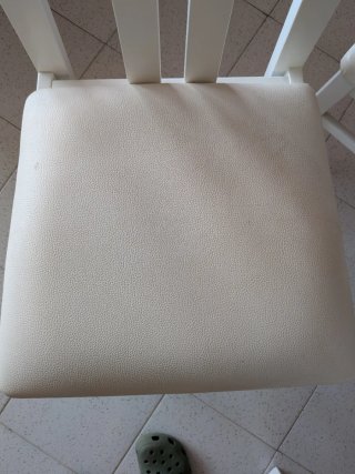 Juego de 5 sillas de comedor blancas