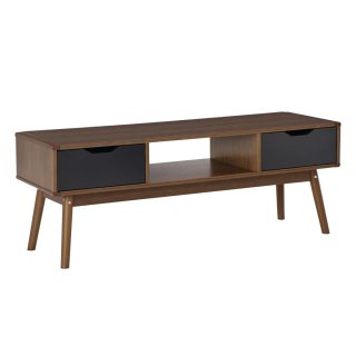 Mesa TV Salón Madera Marrón y Negro