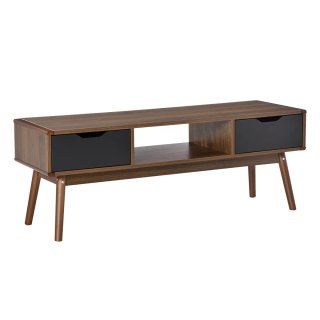 Mesa TV Salón Madera Marrón y Negro