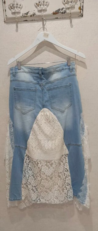 Falda vaquera Sexy Woman encaje Talla M