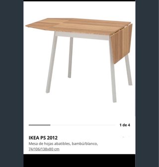 Mesa extensible madera y metal Ikea