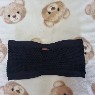 Top senza spalline nero