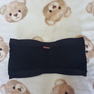 Top senza spalline nero