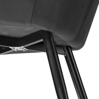 Silla de comedor de tela 58 x 62 x 82 cm antracita/negro