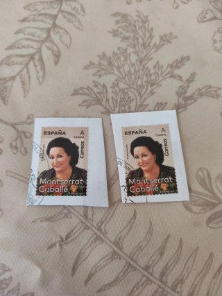 2 Sellos España Montserrat Caballé