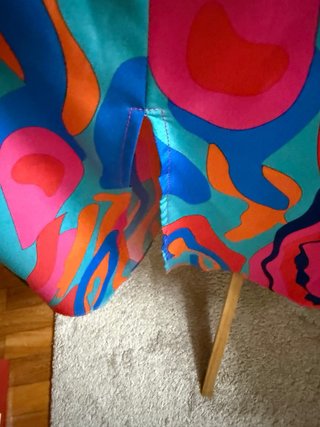 Vestido midi estampado multicolor talla L