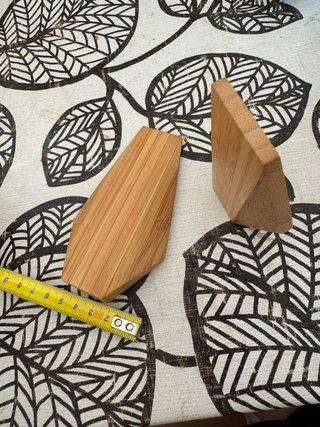 Set di 4 appendiabiti in legno di bambù