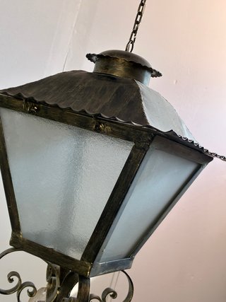 Farol de forja colgante vintage