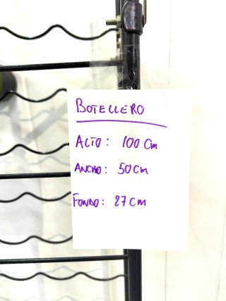 Botellero Metálico Negro