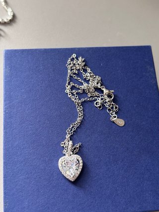 Collar Corazón con Circonitas Plata