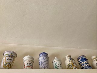 Frascos Farmacia Antiguos Cerámica Decorada