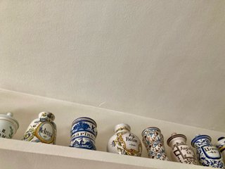 Frascos Farmacia Antiguos Cerámica Decorada