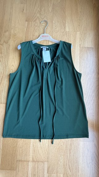 Blusa sin mangas verde oscuro “H&M”